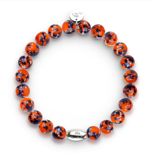 Glühende Glut | 925er Sterlingsilber | Glühwürmchen-Glasarmband